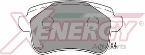 AP XENERGY X41369 - Тормозные колодки, дисковые, комплект autospares.lv