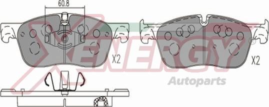 AP XENERGY X41365 - Тормозные колодки, дисковые, комплект autospares.lv