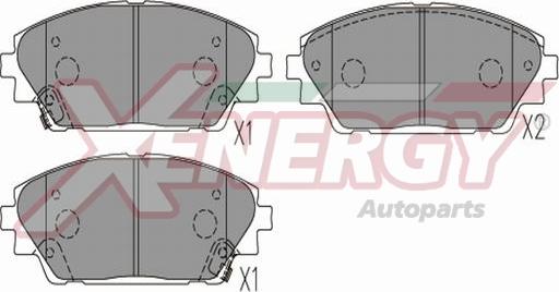 AP XENERGY X41360 - Тормозные колодки, дисковые, комплект autospares.lv