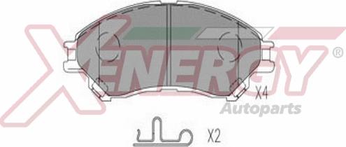 AP XENERGY X41363 - Тормозные колодки, дисковые, комплект autospares.lv