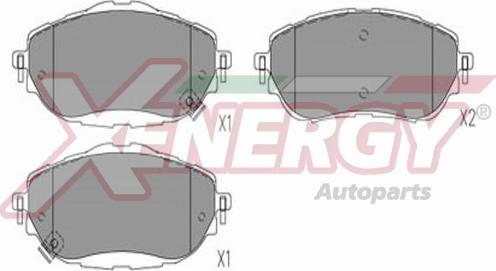 AP XENERGY X41362 - Тормозные колодки, дисковые, комплект autospares.lv