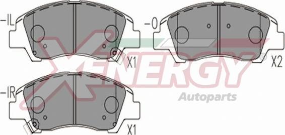 AP XENERGY X41301 - Тормозные колодки, дисковые, комплект autospares.lv