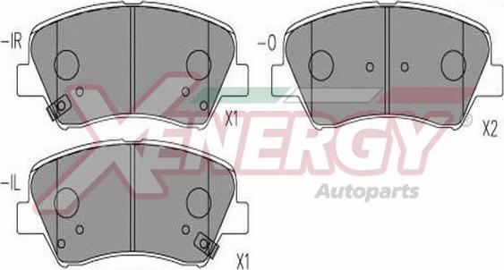 AP XENERGY X41303 - Тормозные колодки, дисковые, комплект autospares.lv