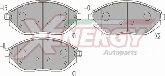 AP XENERGY X41302 - Тормозные колодки, дисковые, комплект autospares.lv