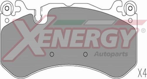 AP XENERGY X41319 - Тормозные колодки, дисковые, комплект autospares.lv