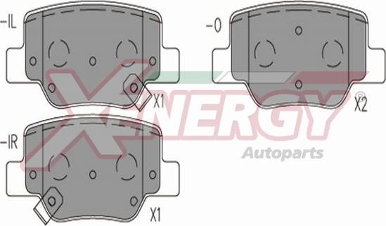 AP XENERGY X41314 - Тормозные колодки, дисковые, комплект autospares.lv