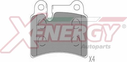 AP XENERGY X41318 - Тормозные колодки, дисковые, комплект autospares.lv