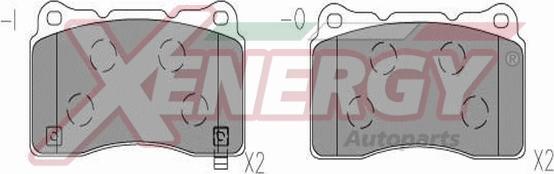 AP XENERGY X41317 - Тормозные колодки, дисковые, комплект autospares.lv