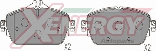 AP XENERGY X41386 - Тормозные колодки, дисковые, комплект autospares.lv