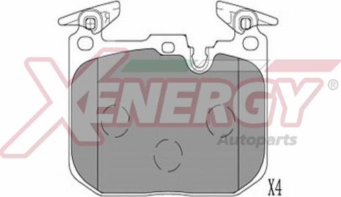 AP XENERGY X41383 - Тормозные колодки, дисковые, комплект autospares.lv