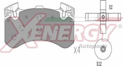 AP XENERGY X41382 - Тормозные колодки, дисковые, комплект autospares.lv