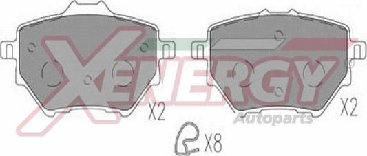 AP XENERGY X41336 - Тормозные колодки, дисковые, комплект autospares.lv