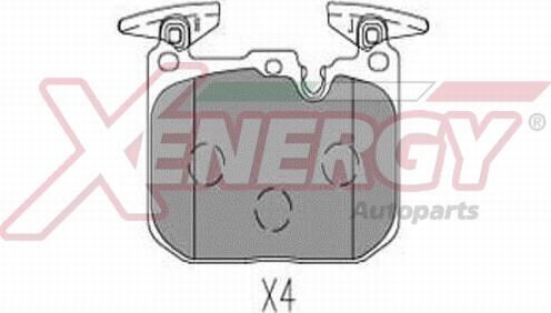 AP XENERGY X41330 - Тормозные колодки, дисковые, комплект autospares.lv