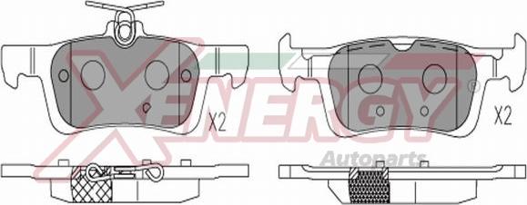 AP XENERGY X41337 - Тормозные колодки, дисковые, комплект autospares.lv