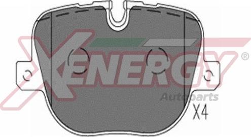 AP XENERGY X41323 - Тормозные колодки, дисковые, комплект autospares.lv