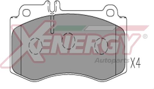 AP XENERGY X41322 - Тормозные колодки, дисковые, комплект autospares.lv