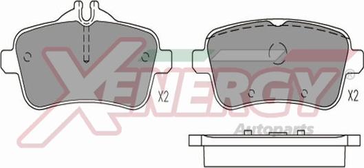 AP XENERGY X41370 - Тормозные колодки, дисковые, комплект autospares.lv