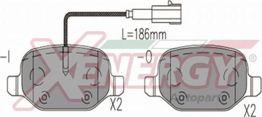 AP XENERGY X41294 - Тормозные колодки, дисковые, комплект autospares.lv