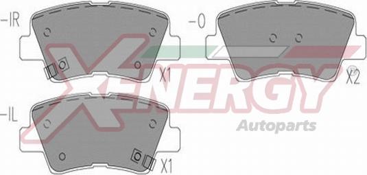 AP XENERGY X41298 - Тормозные колодки, дисковые, комплект autospares.lv