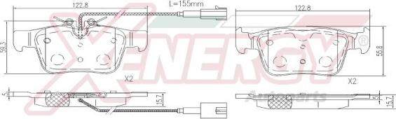 AP XENERGY X41293 - Тормозные колодки, дисковые, комплект autospares.lv