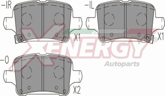 AP XENERGY X41297 - Тормозные колодки, дисковые, комплект autospares.lv