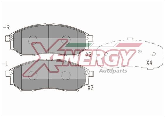 AP XENERGY X41246 - Тормозные колодки, дисковые, комплект autospares.lv