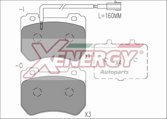 AP XENERGY X41241 - Тормозные колодки, дисковые, комплект autospares.lv