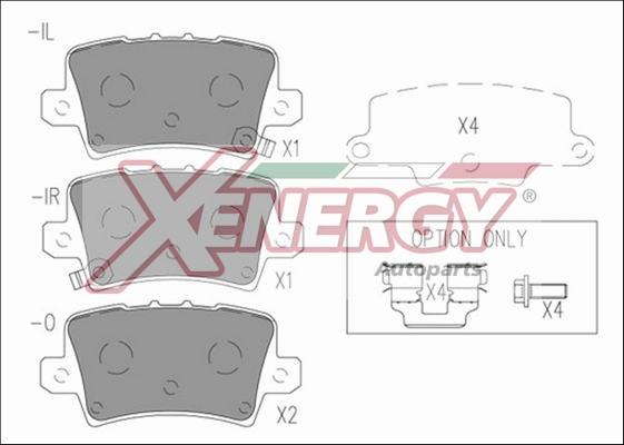 AP XENERGY X41243 - Тормозные колодки, дисковые, комплект autospares.lv