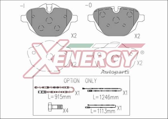 AP XENERGY X41242 - Тормозные колодки, дисковые, комплект autospares.lv