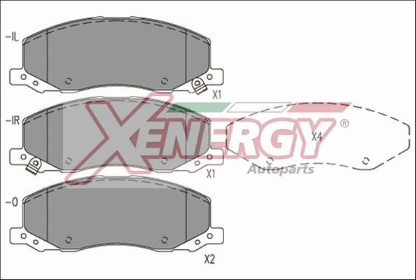 AP XENERGY X41247 - Тормозные колодки, дисковые, комплект autospares.lv