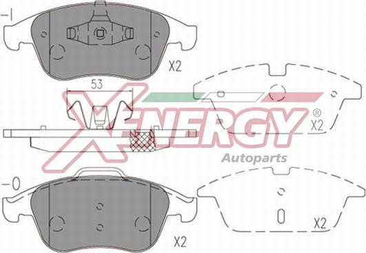 AP XENERGY X41255 - Тормозные колодки, дисковые, комплект autospares.lv