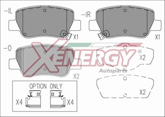 AP XENERGY X41256 - Тормозные колодки, дисковые, комплект autospares.lv