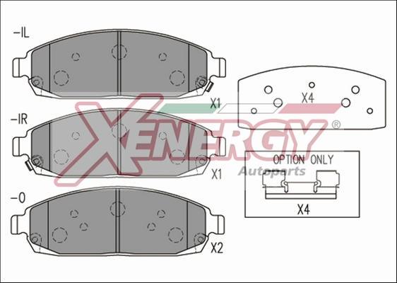 AP XENERGY X41253 - Тормозные колодки, дисковые, комплект autospares.lv