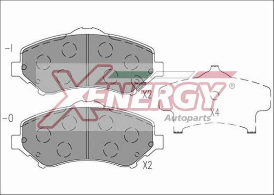 AP XENERGY X41265 - Тормозные колодки, дисковые, комплект autospares.lv