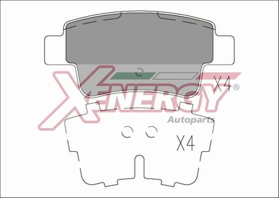 AP XENERGY X41260 - Тормозные колодки, дисковые, комплект autospares.lv