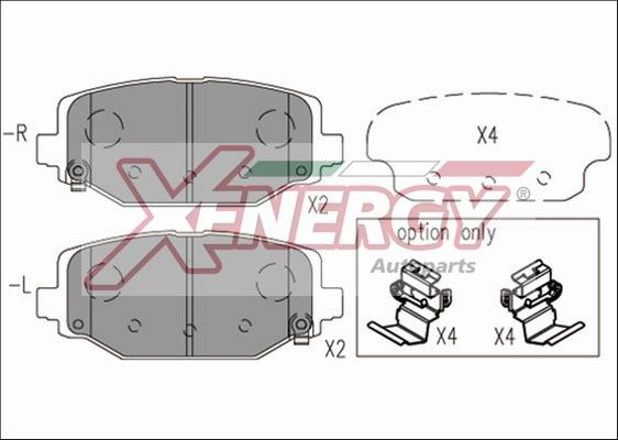 AP XENERGY X41268 - Тормозные колодки, дисковые, комплект autospares.lv