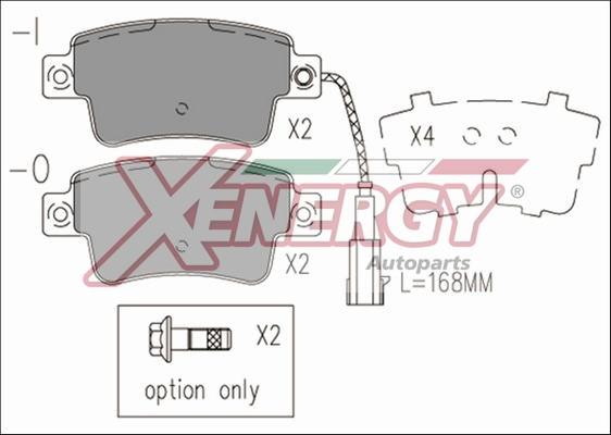 AP XENERGY X41263 - Тормозные колодки, дисковые, комплект autospares.lv