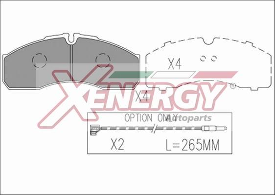 AP XENERGY X41262 - Тормозные колодки, дисковые, комплект autospares.lv