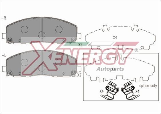 AP XENERGY X41267 - Тормозные колодки, дисковые, комплект autospares.lv