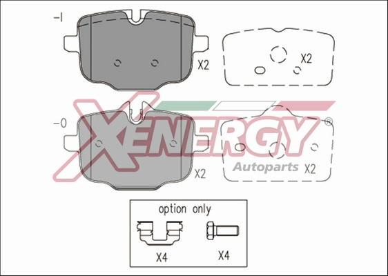 AP XENERGY X41209 - Тормозные колодки, дисковые, комплект autospares.lv