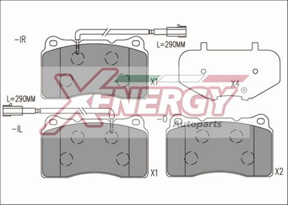 AP XENERGY X41200 - Тормозные колодки, дисковые, комплект autospares.lv