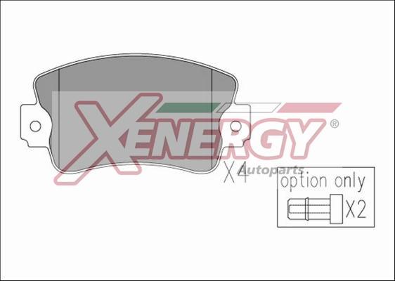 AP XENERGY X41202 - Тормозные колодки, дисковые, комплект autospares.lv