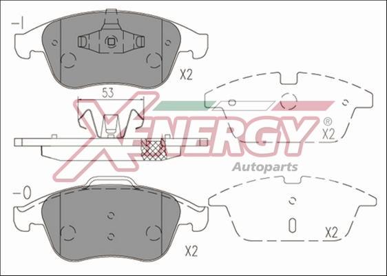 AP XENERGY X41219 - Тормозные колодки, дисковые, комплект autospares.lv