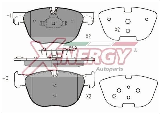 AP XENERGY X41214 - Тормозные колодки, дисковые, комплект autospares.lv