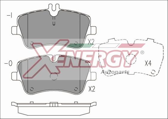 AP XENERGY X41211 - Тормозные колодки, дисковые, комплект autospares.lv