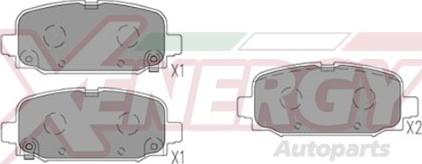 AP XENERGY X41289 - Тормозные колодки, дисковые, комплект autospares.lv