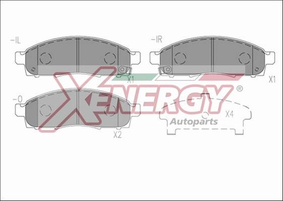 AP XENERGY X41239 - Тормозные колодки, дисковые, комплект autospares.lv