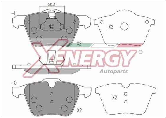 AP XENERGY X41236 - Тормозные колодки, дисковые, комплект autospares.lv