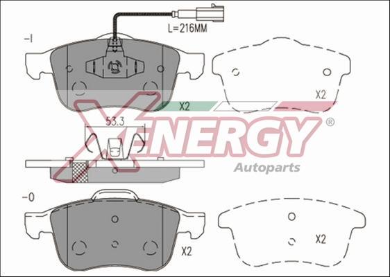 AP XENERGY X41230 - Тормозные колодки, дисковые, комплект autospares.lv