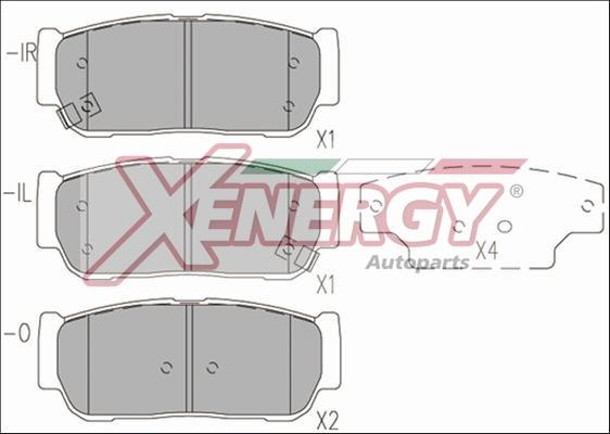 AP XENERGY X41233 - Тормозные колодки, дисковые, комплект autospares.lv